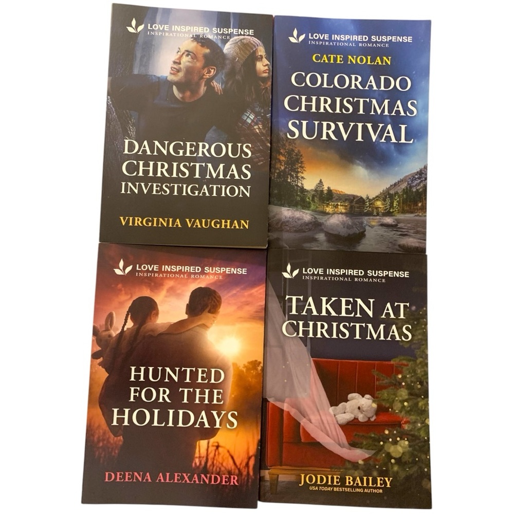 NEW Harlequin Love Inspired Suspense Holiday 4 Paperback Book Set Romance